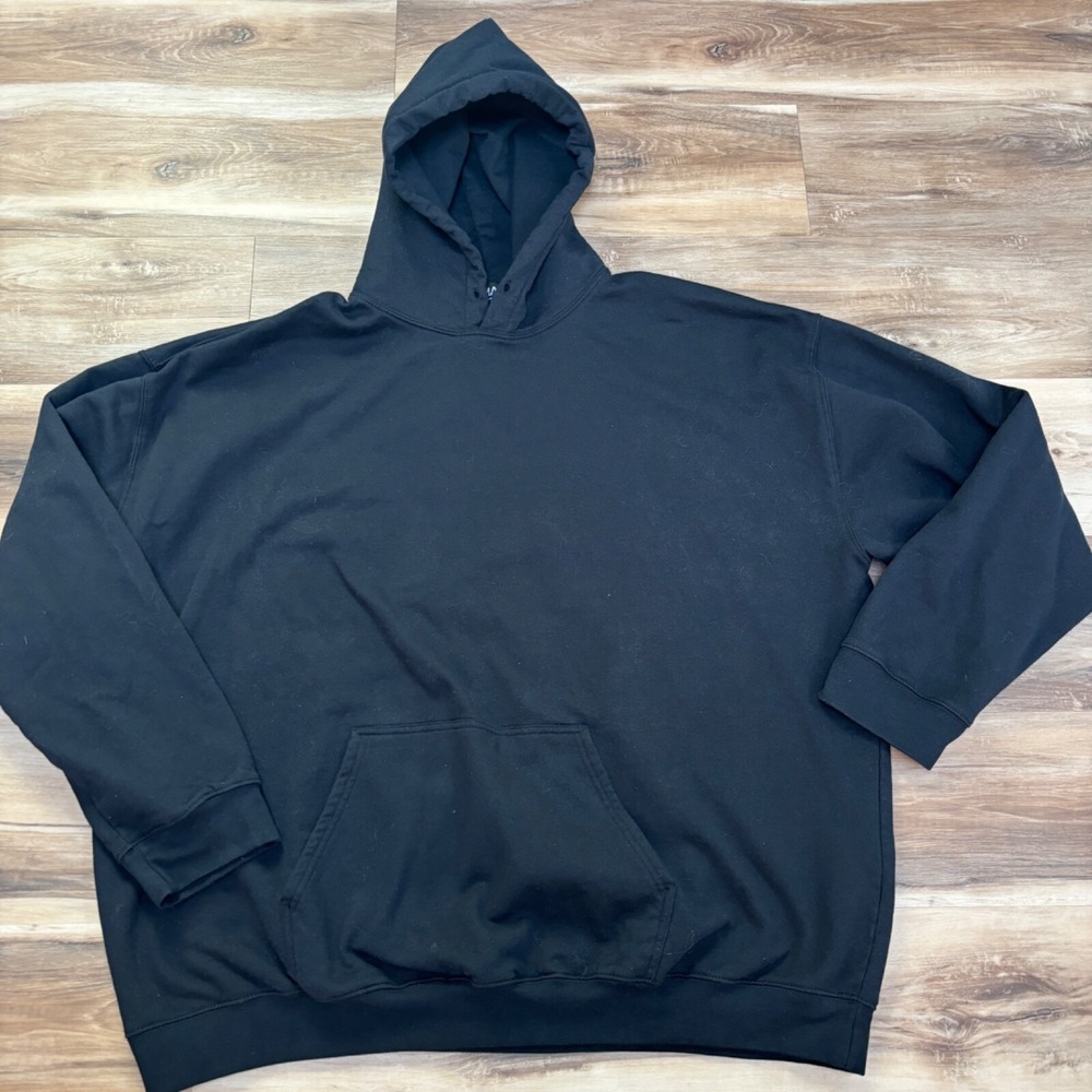 BoohooMAN Hoodie 5XL Floral Graphic Oversized Streetwear Black Pullover Hoodie
